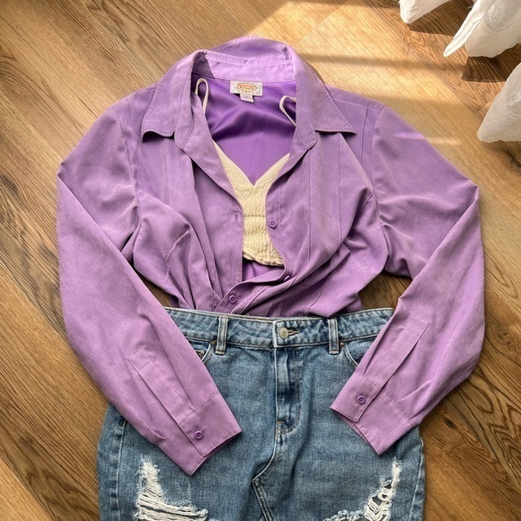 Talbots‎ Purple Button up Shacket - Picture 10 of 10